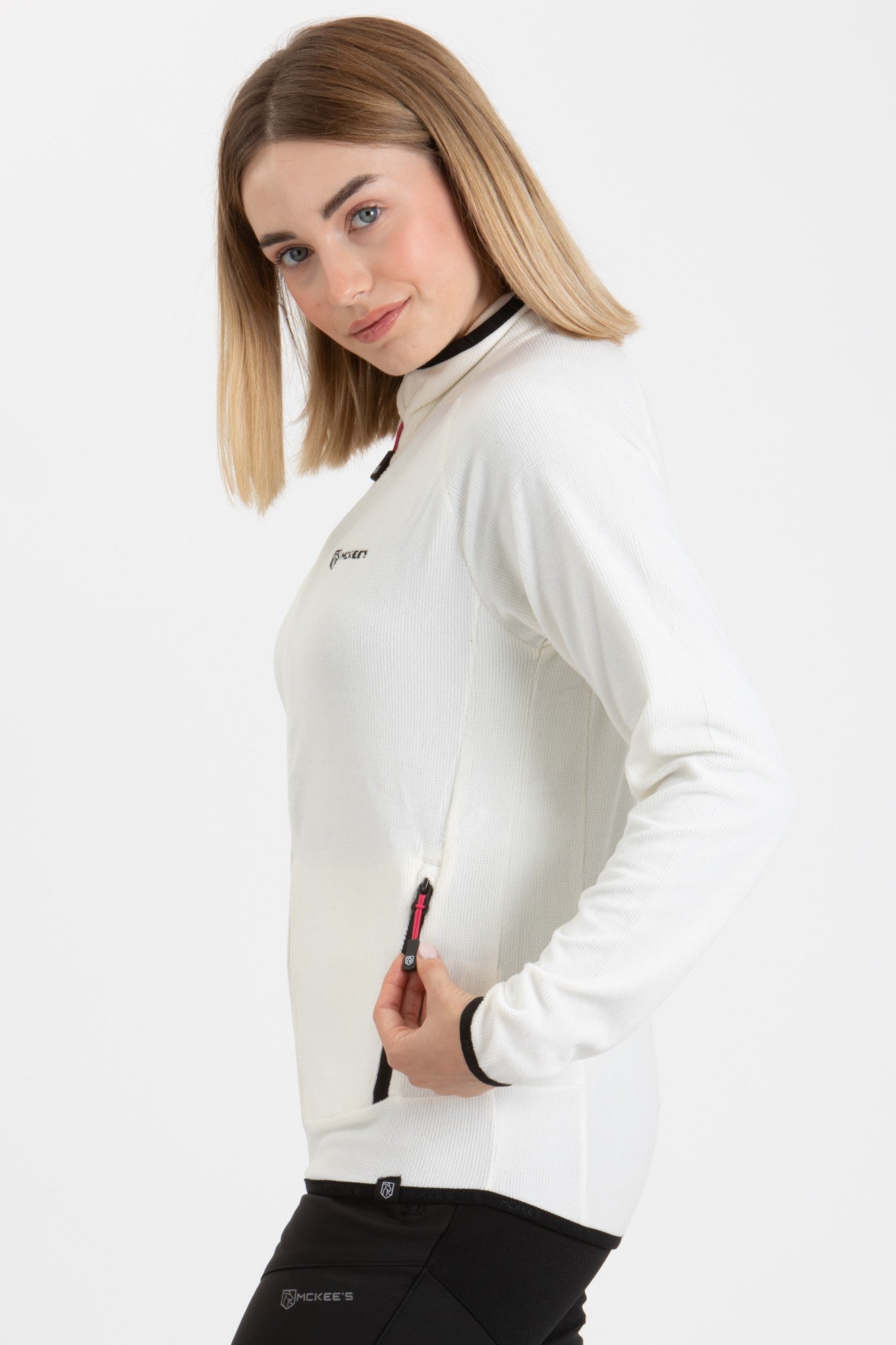 SAPONARIA DONNA FULL ZIP IN PILE RIGATO