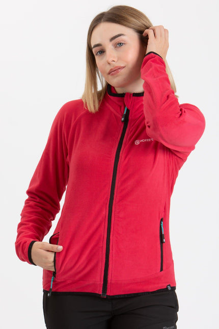 SAPONARIA DONNA FULL ZIP IN PILE RIGATO