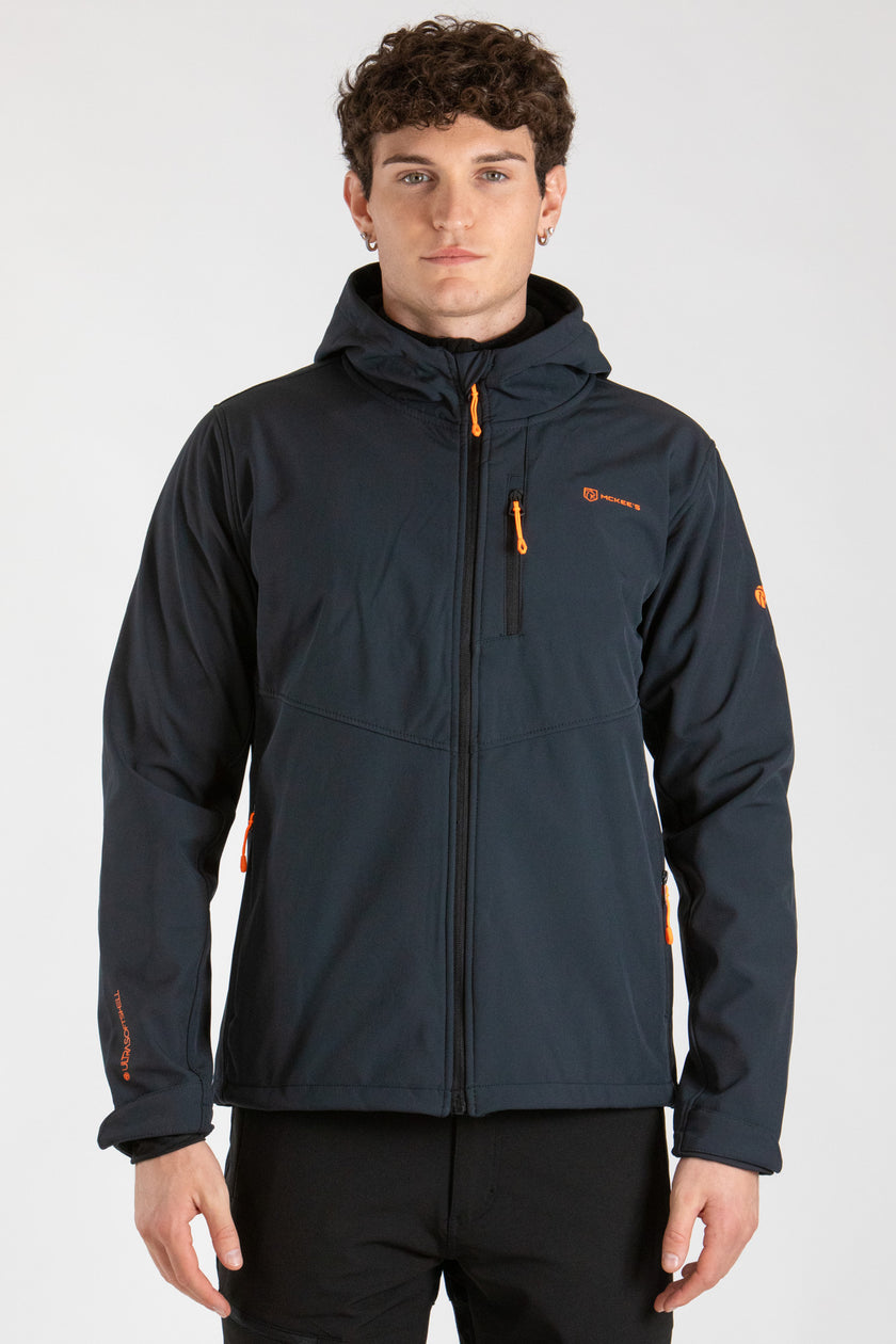 DRY UOMO GIACCA IN SOFT SHELL CON CAPPUCCIO