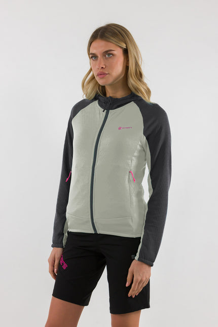 2027-ERRA DONNA GIACCA FULL ZIP CON CAPPUCCIO