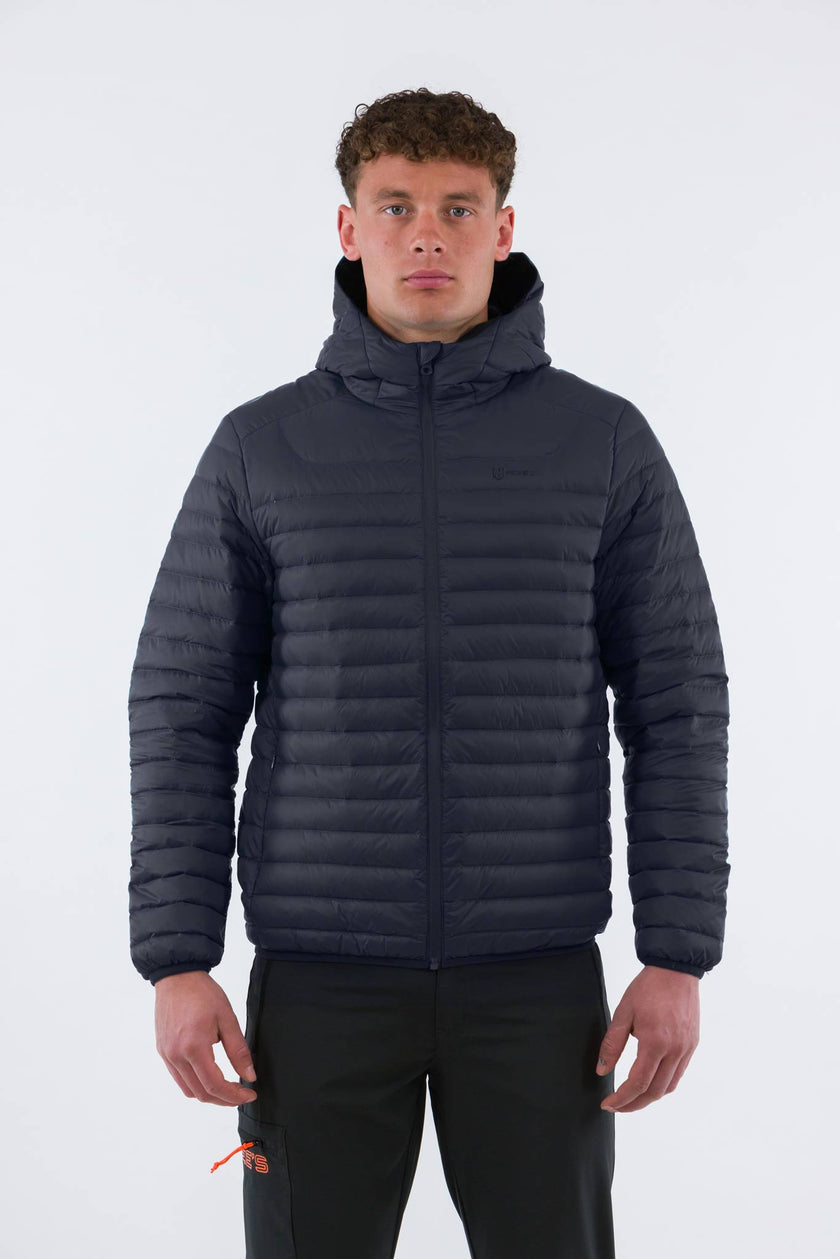 ERYNDOR UOMO GIACCA CON CAPPUCCIO IN PIUMA ULTRA LEGGERA