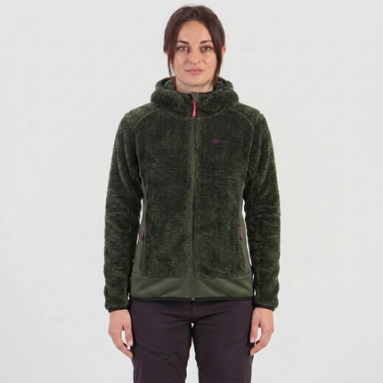 FERN DONNA GIACCA IN PELLICETTA RIGATA CON CAPPUCCIO