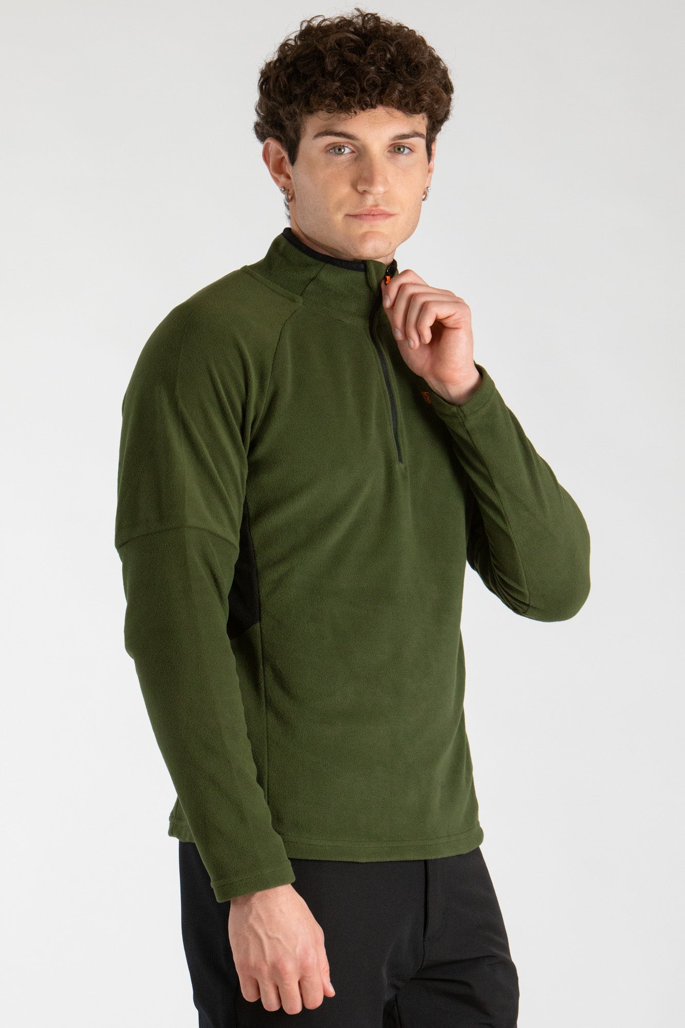 HYDER UOMO GIACCA MEZZA ZIP IN MICROPILE