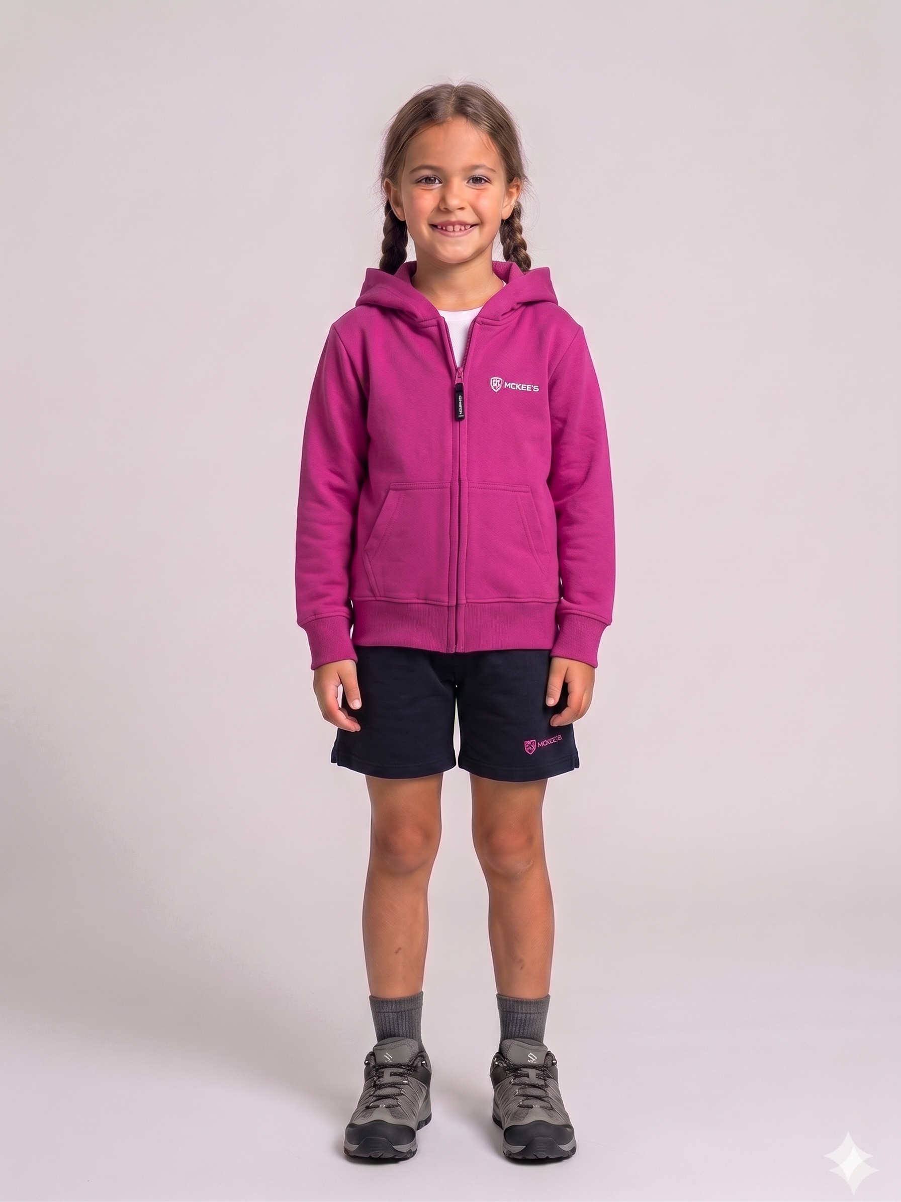 IPERICO BIMBA FELPA FULL ZIP CON CAPPUCCIO
