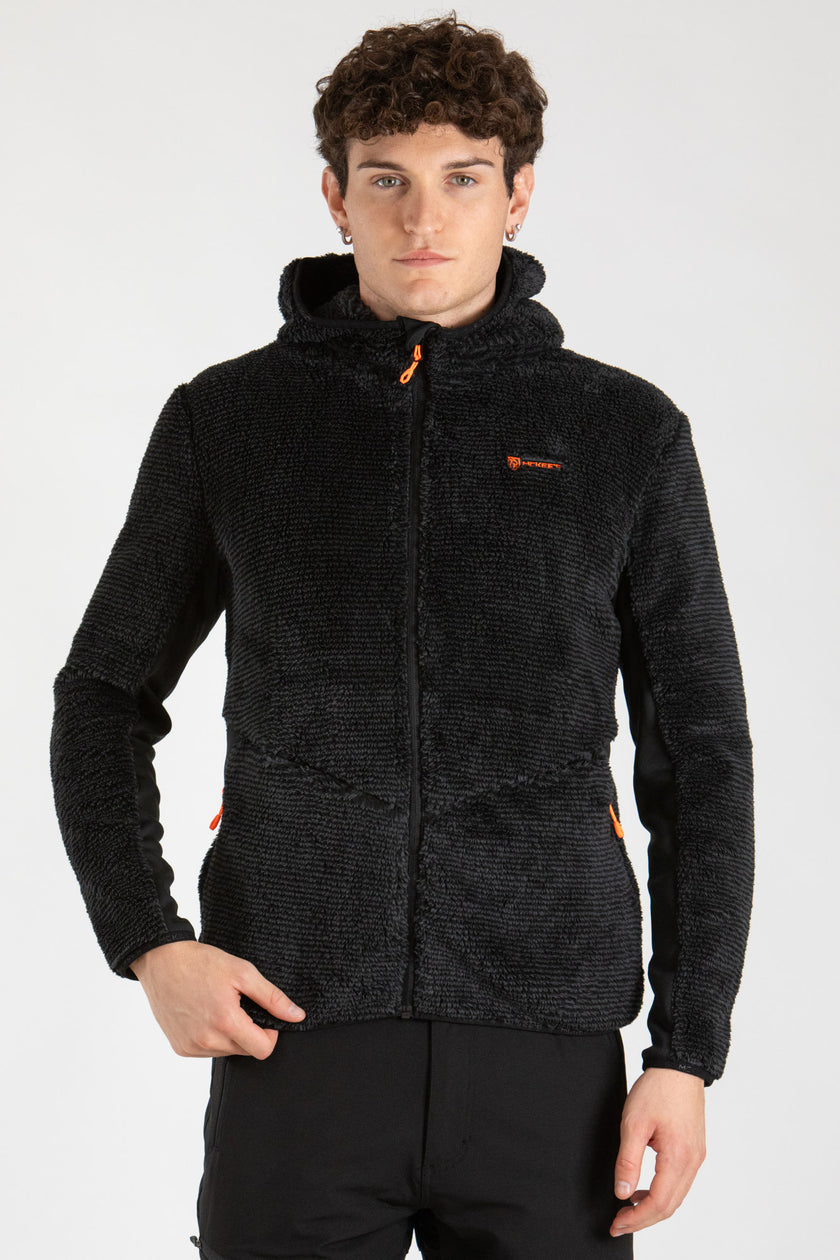 ROWAN UOMO PELLICCIA RIGATA CON CAPPUCCIO