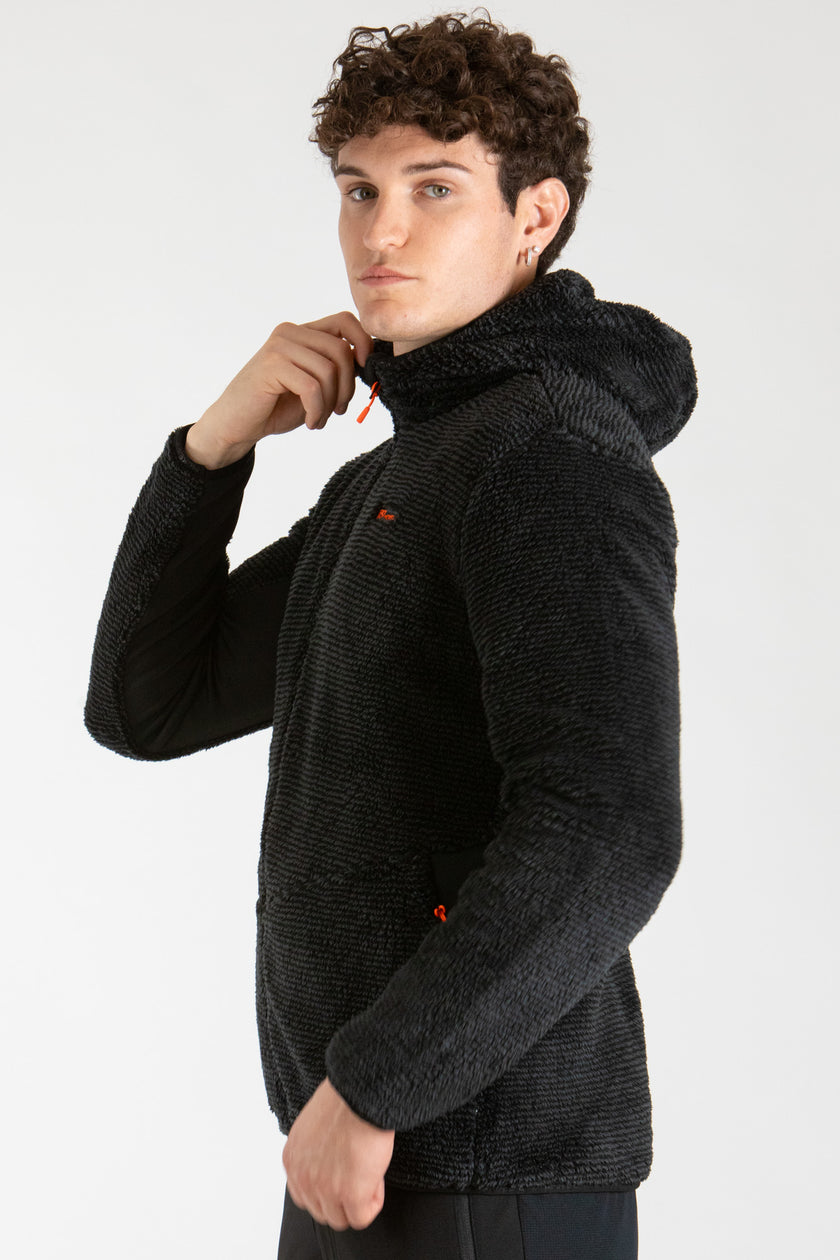 ROWAN UOMO PELLICCIA RIGATA CON CAPPUCCIO