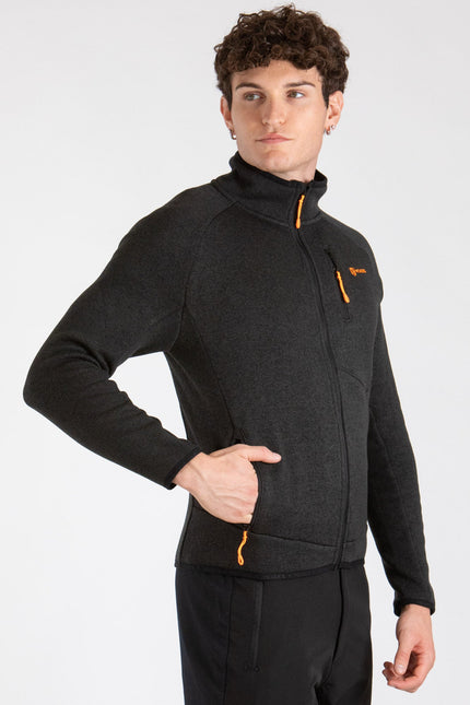 VIRGO UOMO GIACCA FULL ZIP IN KNIT CON TASCA PATCH
