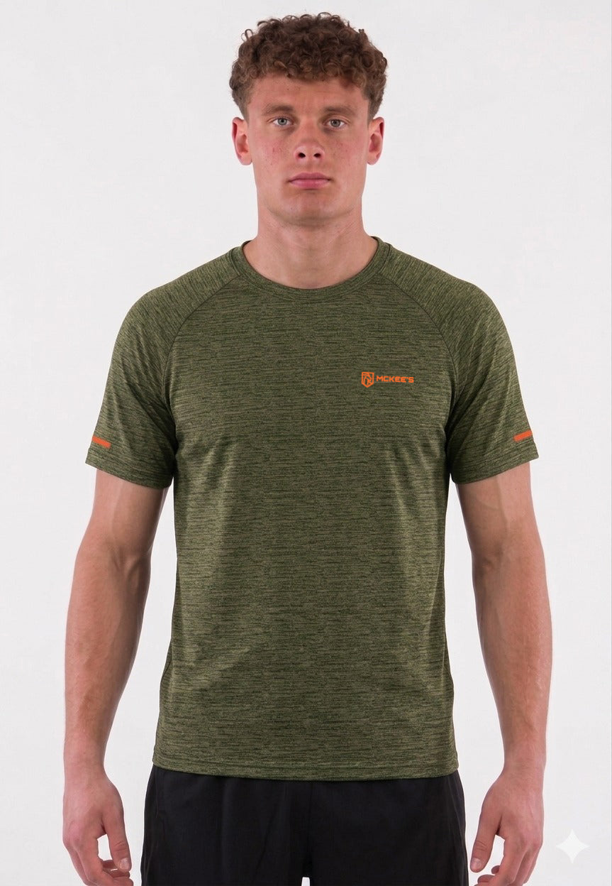 SPILLO UOMO T-SHIRT TECNICA MEZZA MANICA IN TESSUTO MELANGE