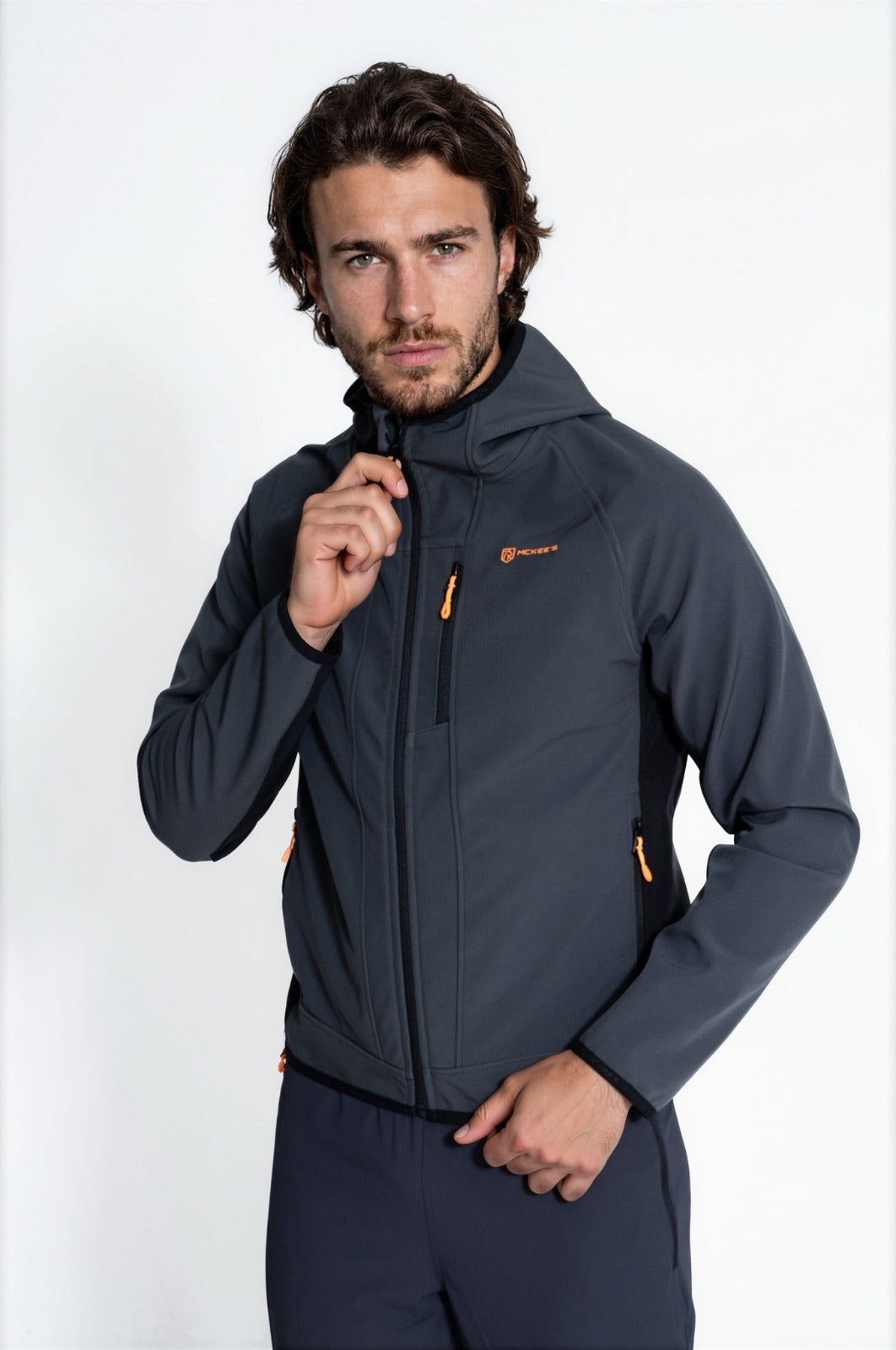 2027-BAMUS UOMO GIUBBINO CON CAPPUCCIO IN SOFT SHELL
